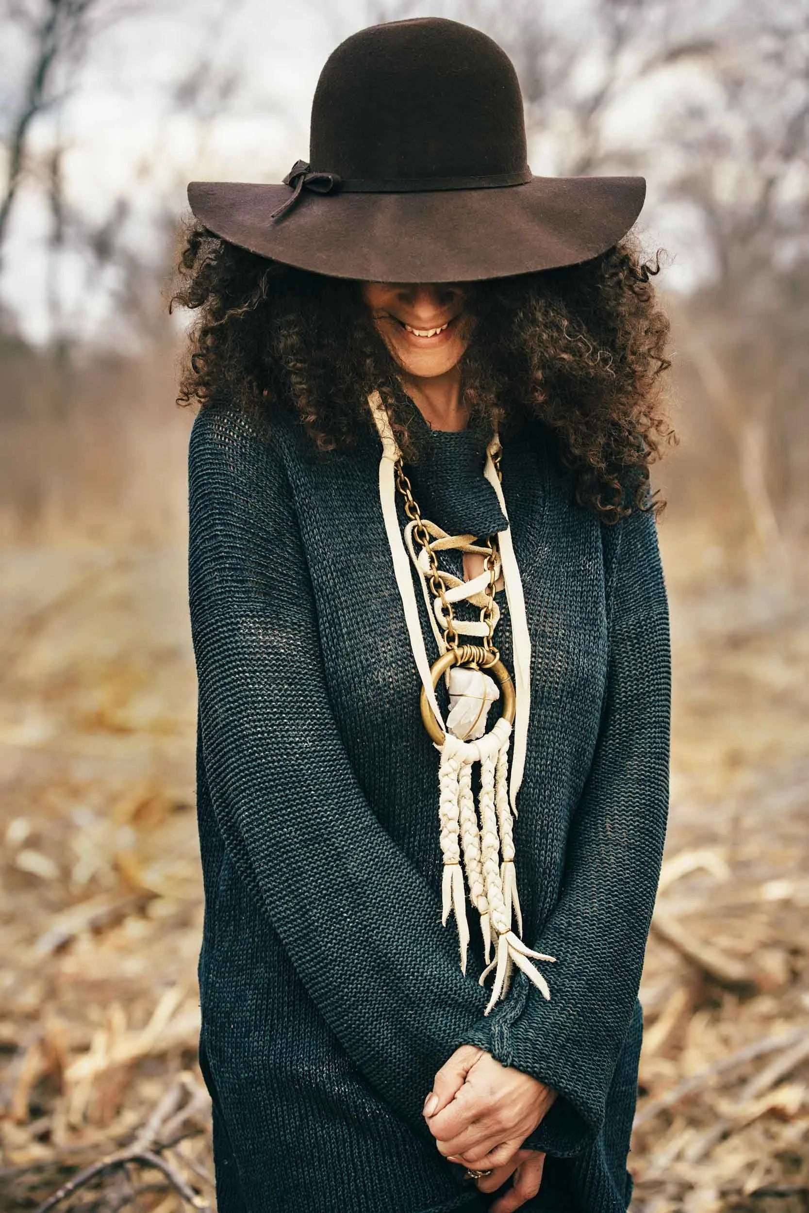 Woman-Wearing-Leather-and-Crystal-Necklace.JPG
