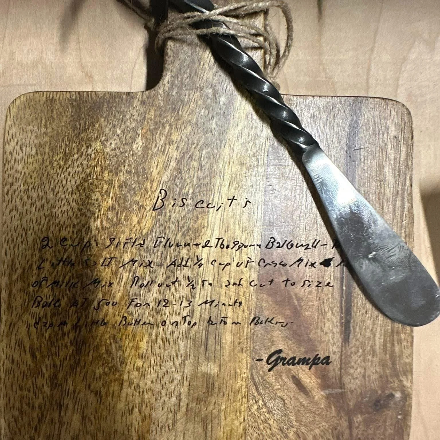 Wood Cutting Board - Custom Family Recipe Keepsake