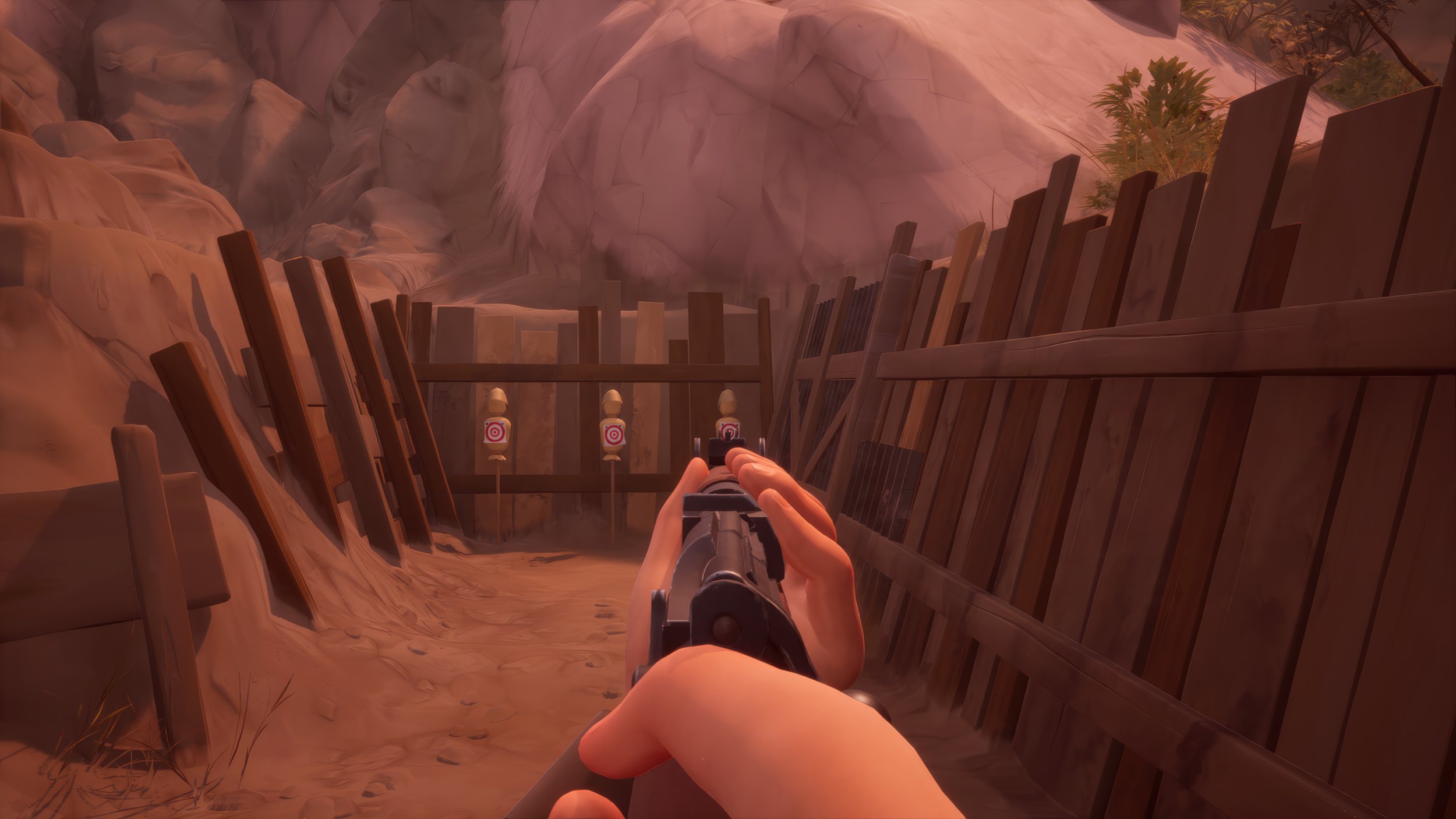 The Caribou Trail, screenshot ufficiale di una missione in prima persona