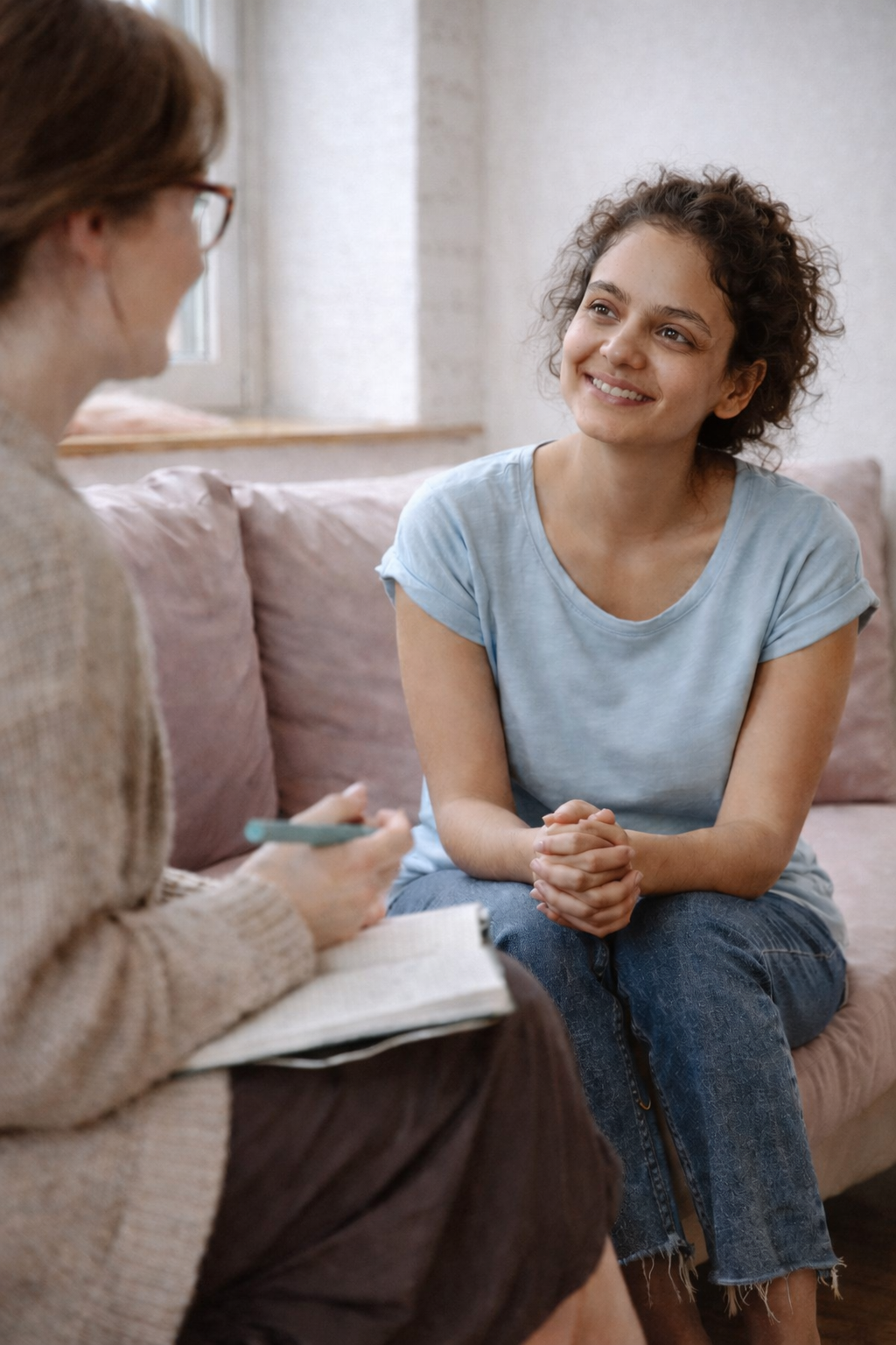 Woman sees a therapist for fertility options