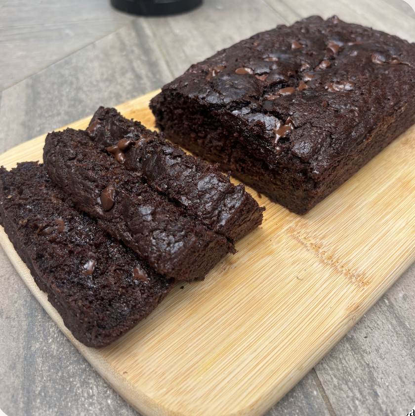 Gluten free chocolate zucchini loaf *available upon request