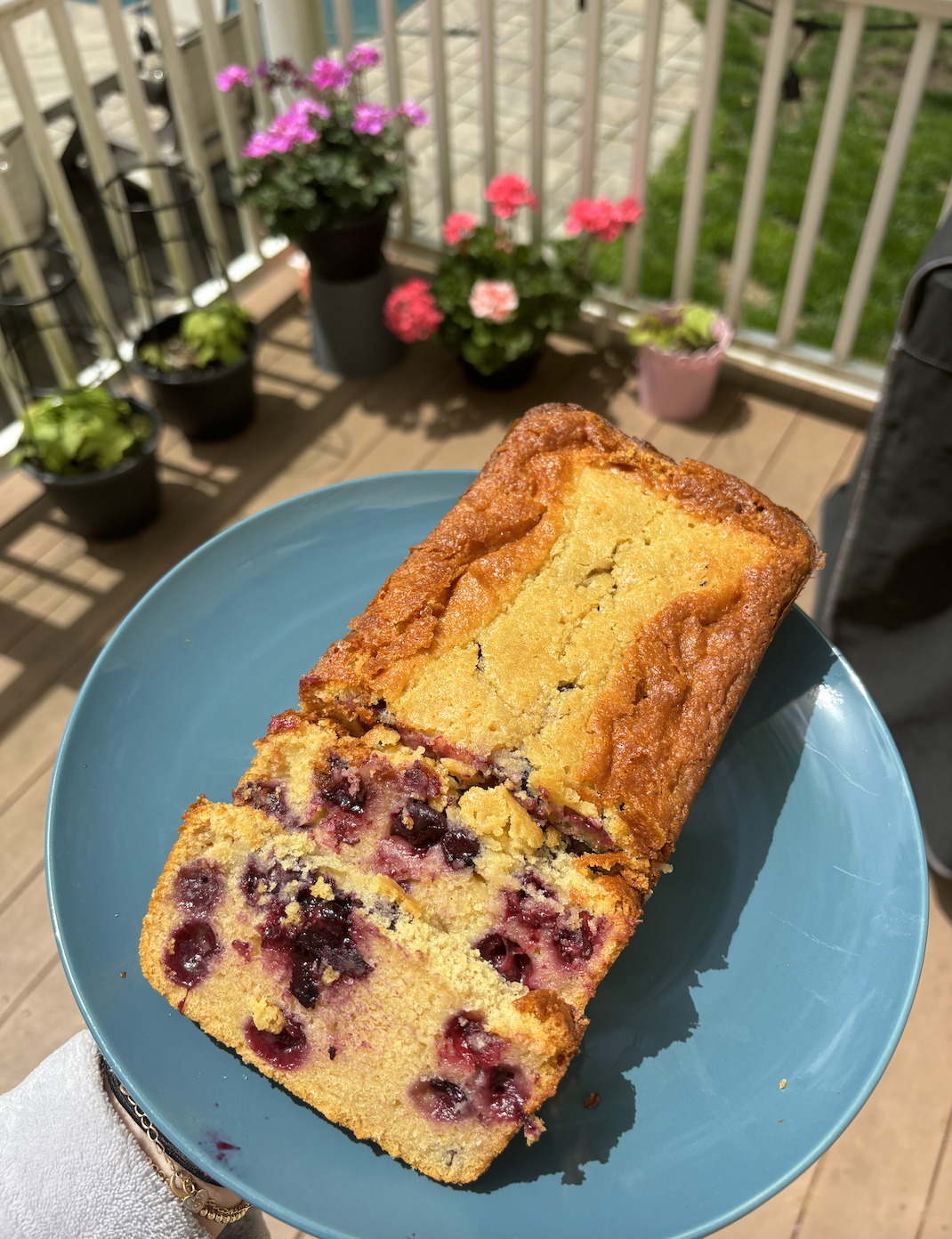 Gluten free lemon blueberry loaf
