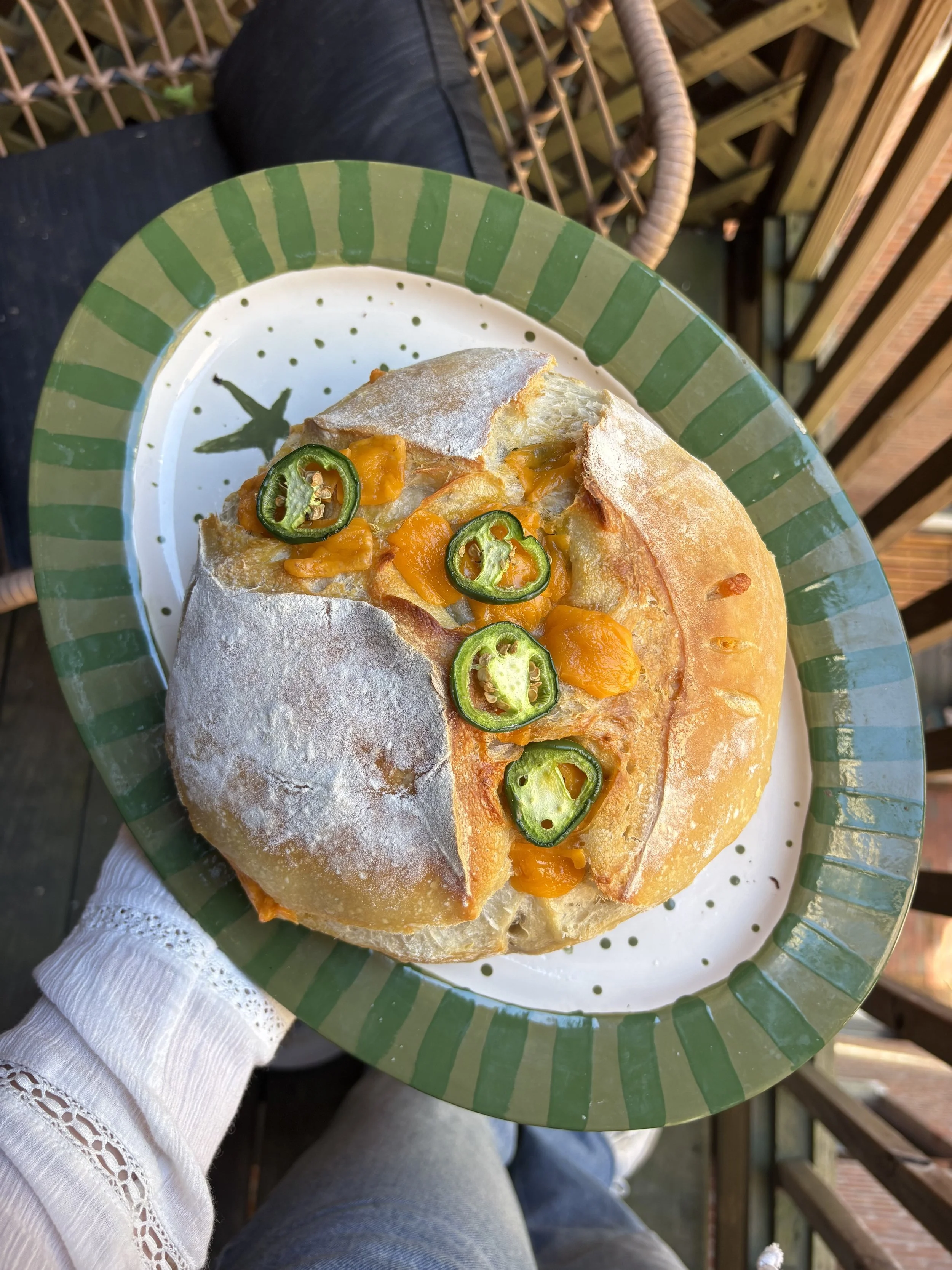 Cheddar jalepeño sourdough *available upon request