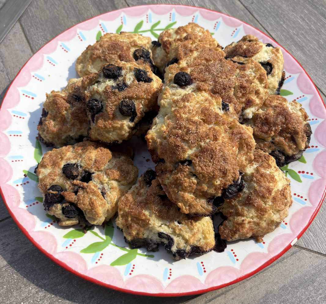 Blueberry cinnamon crunch sourdough cathead biscuits (10 count) *available upon request