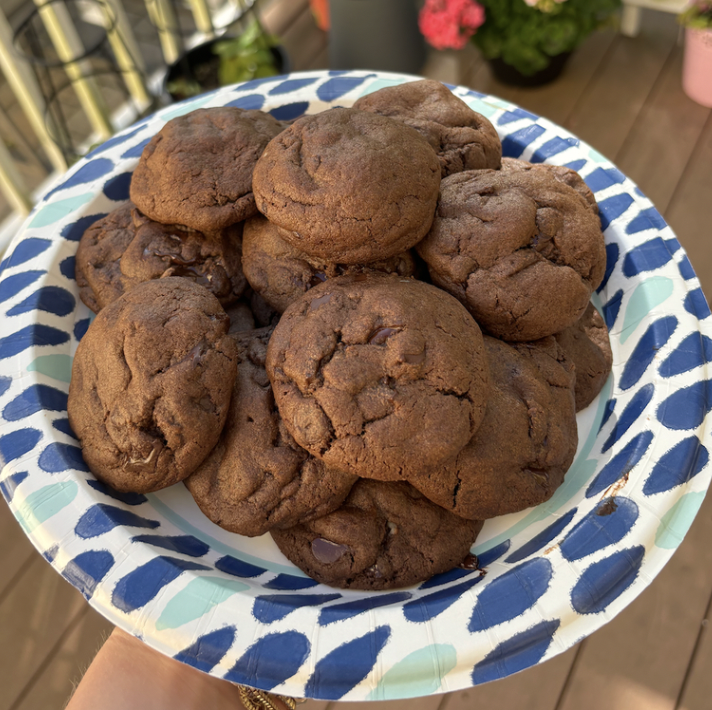 Double chocolate chip cookies (about 24) *available upon request