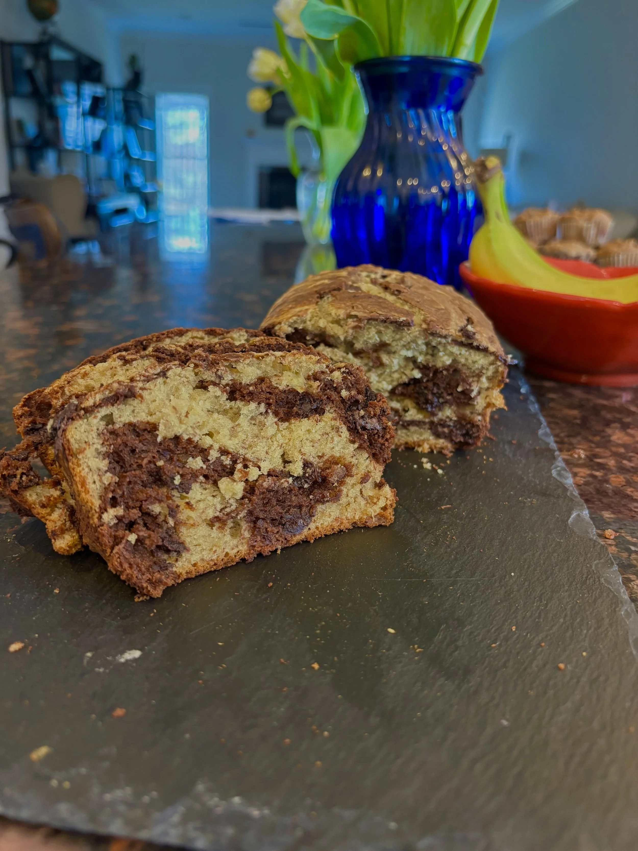 Marble chocolate banana bread *available upon request