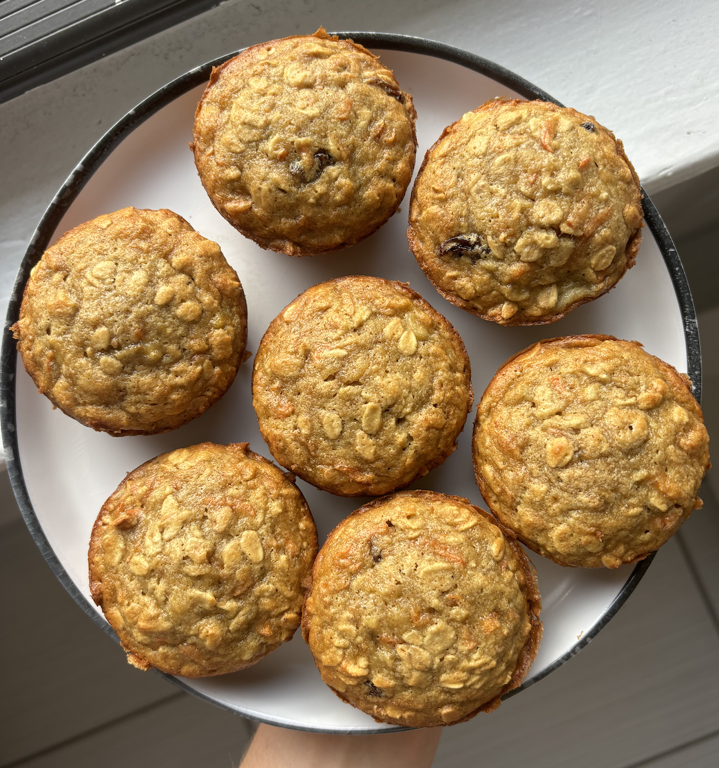 Gluten free carrot banana oat muffins (1/2 dozen) *available upon request