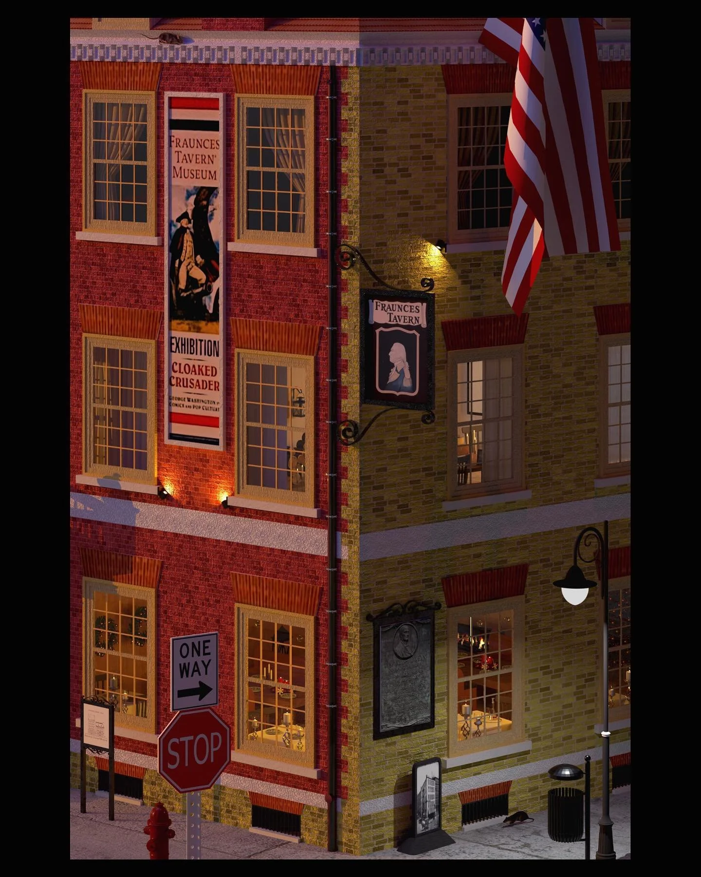 &ldquo;Fraunces Tavern&rdquo;, a sarcastic story about America&rsquo;s patriotism and the Landmarks Preservation Commission
ACT II: Super-render, ACT I: Superdrawing
