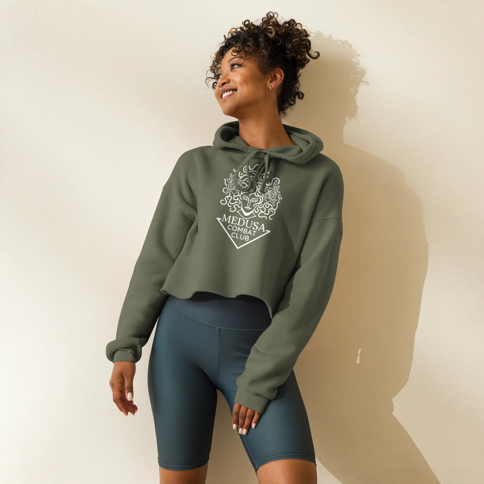 Medusa Combat Club Crop Hoodie