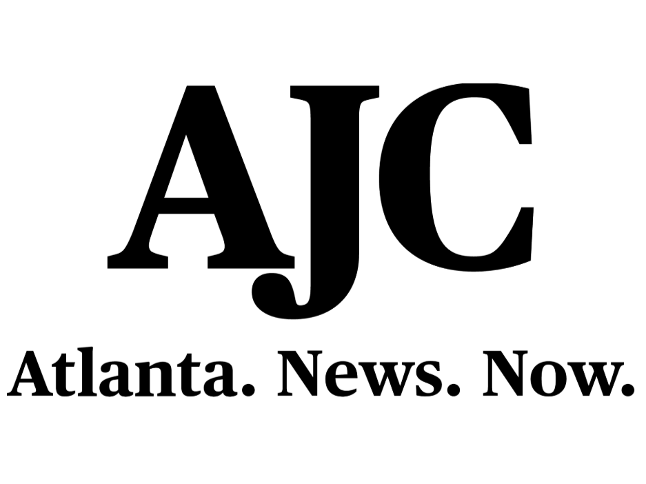Logo with large initials 'AJC' and the words 'Atlanta. News. Now.' underneath.