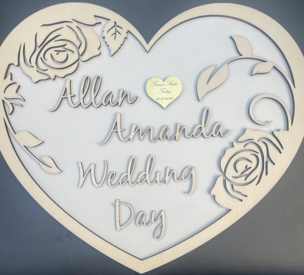 Personalised heart decor