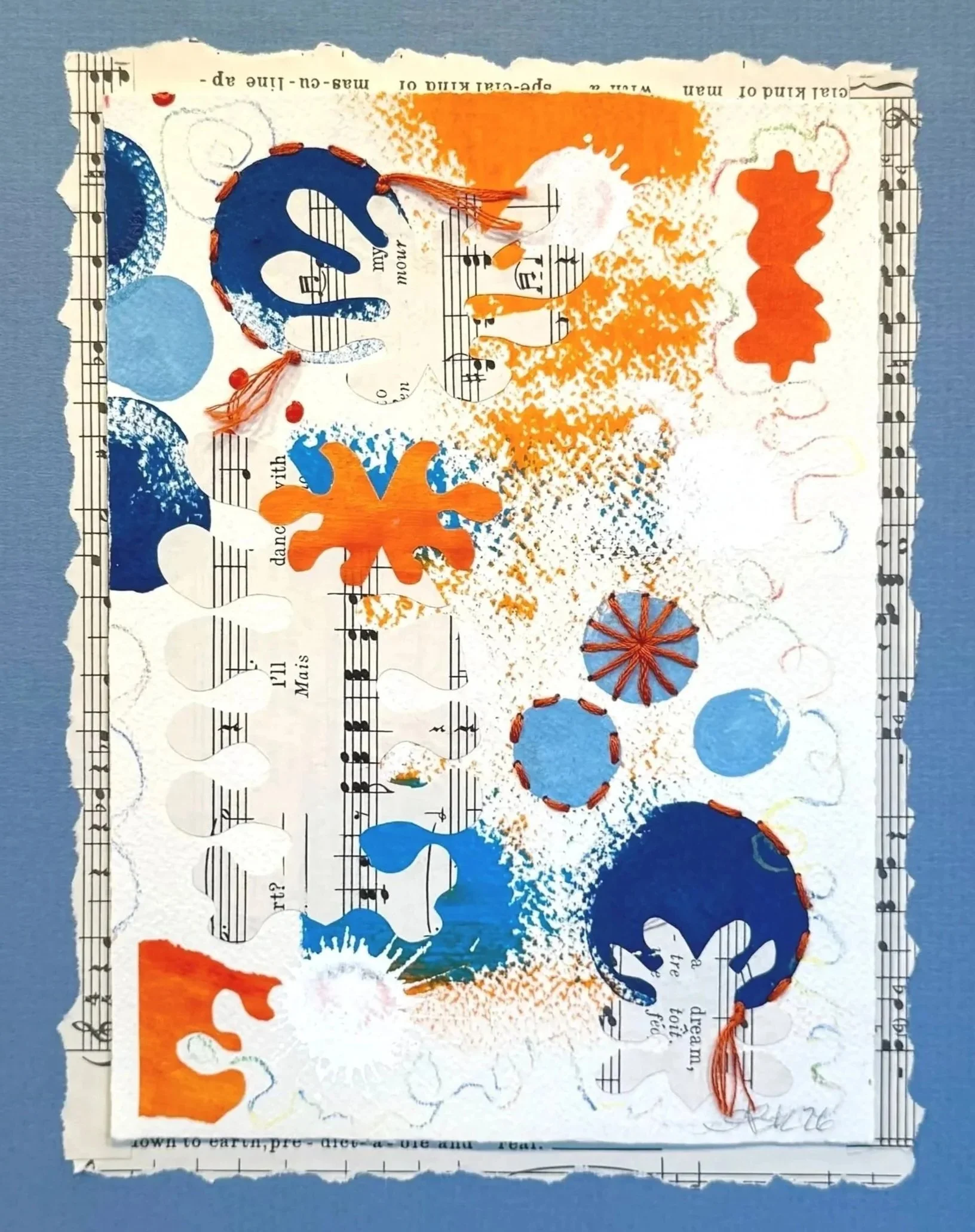 Study in Blue & Orange | 2026 | 5.5" x 7"