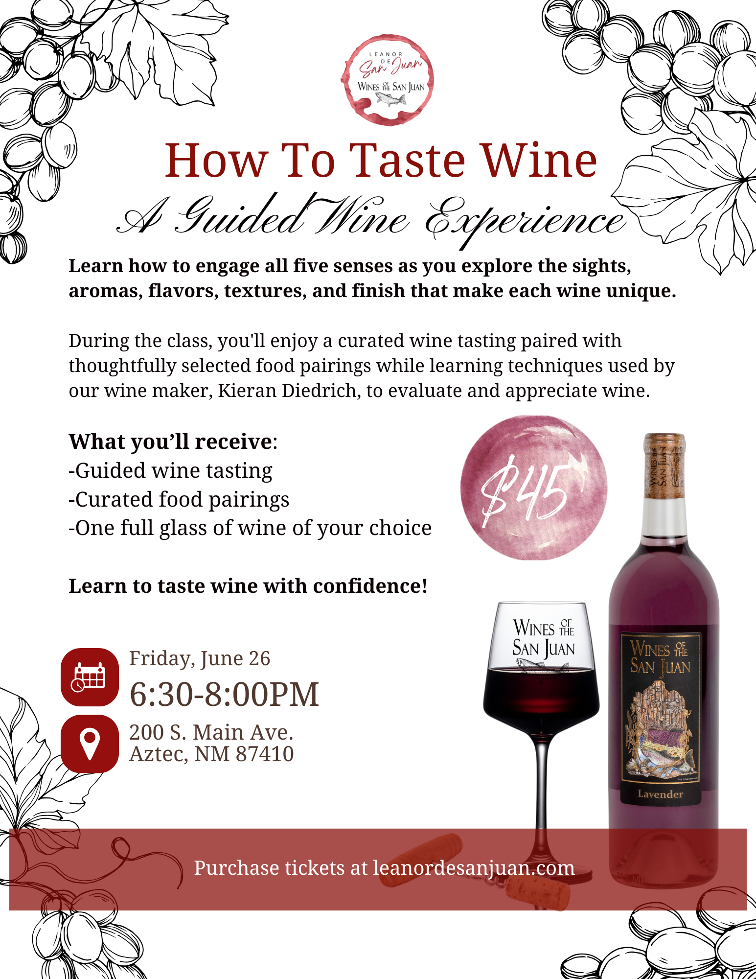 Sip &amp; Learn: How to Taste Wine, A Guided Wine Experience