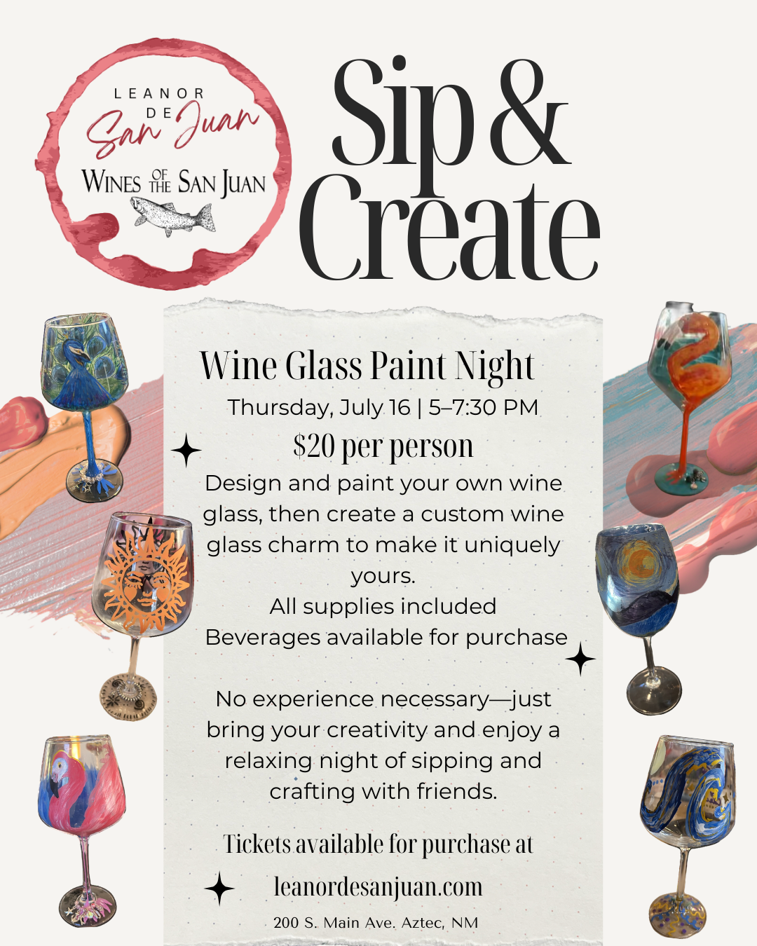 Sip & Create: Wine Glass Paint Class