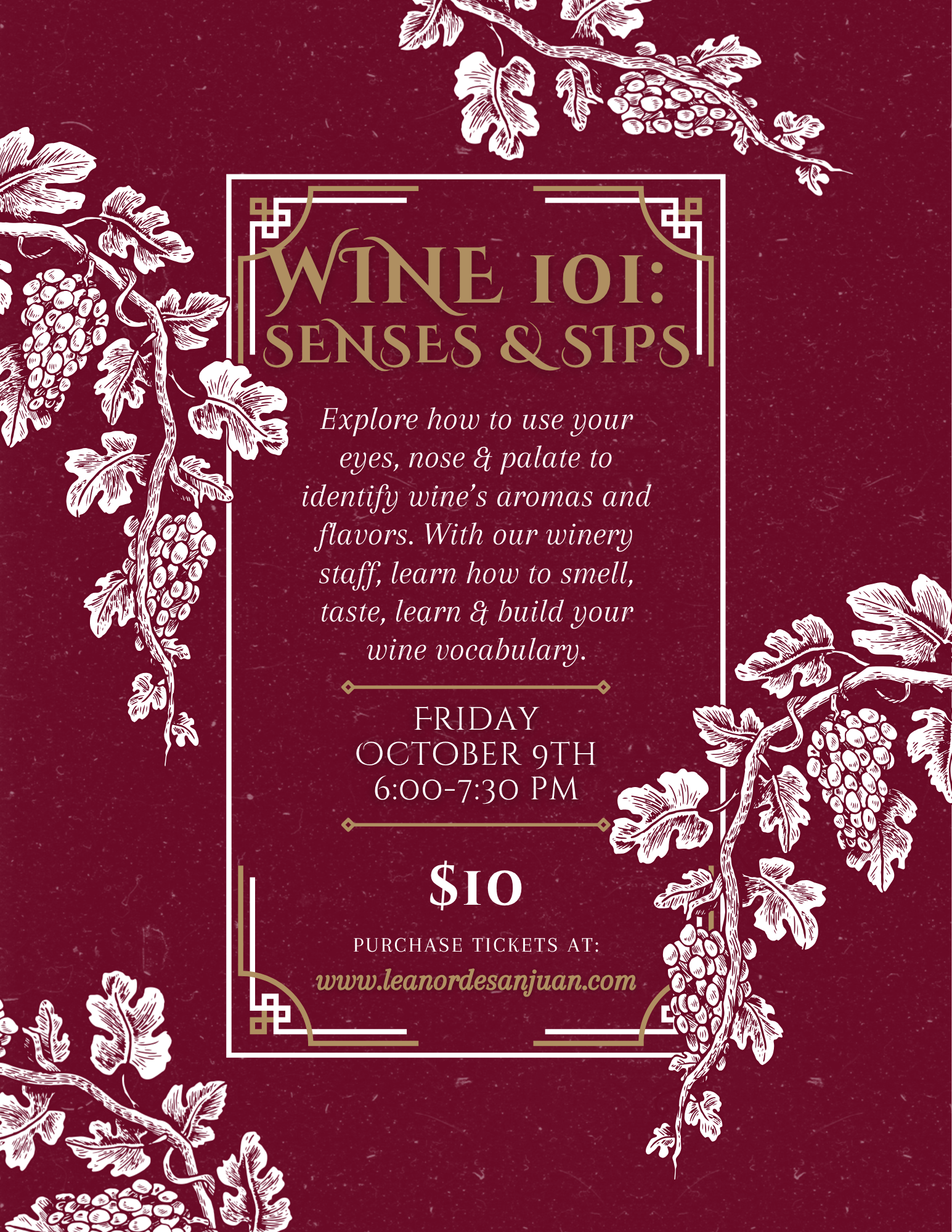Wine 101: Senses & Sips