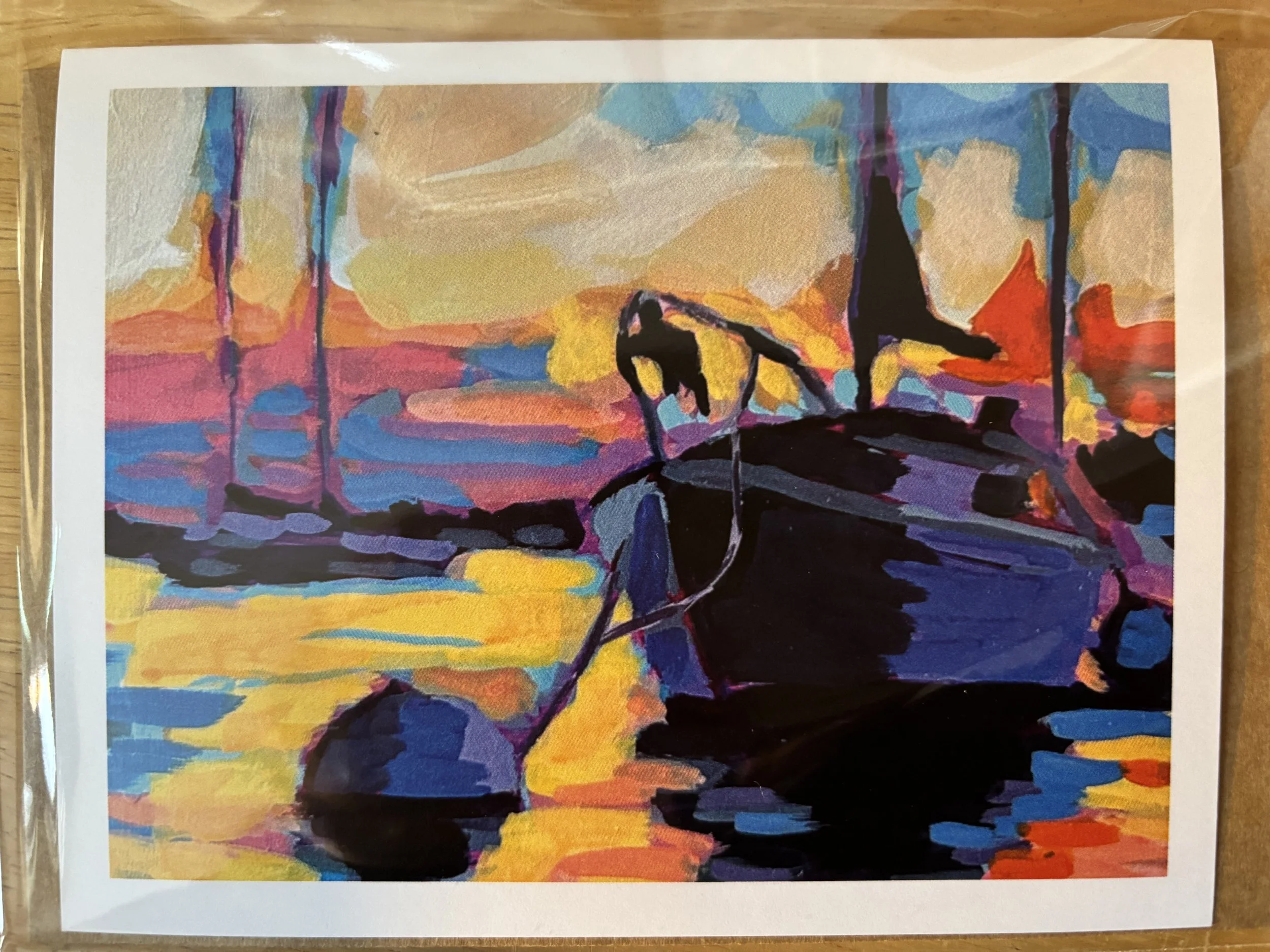Sailboat Sunset Greeting Card