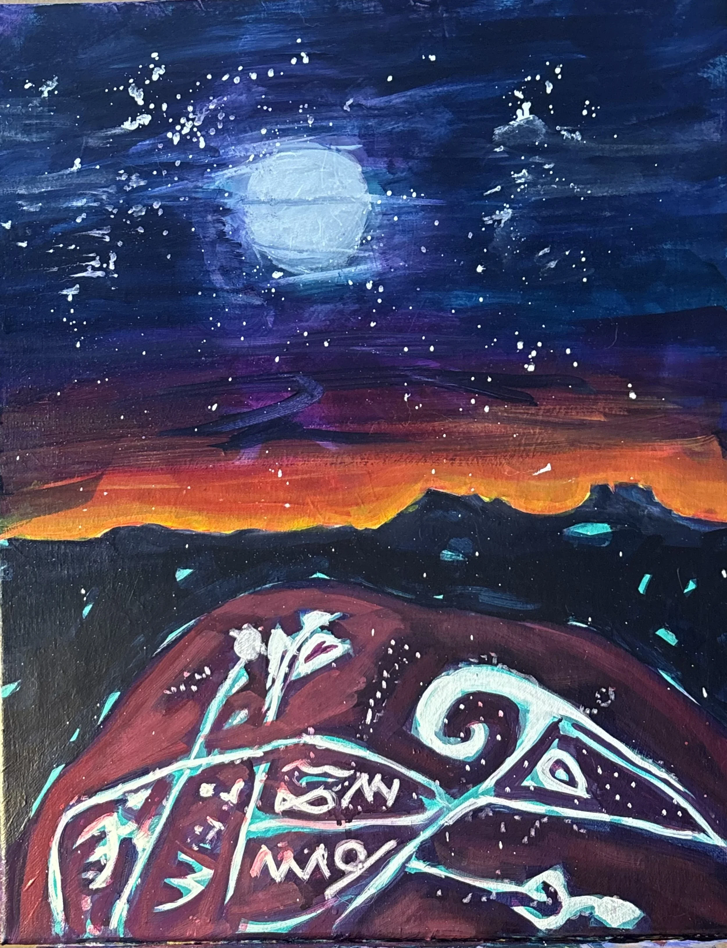 Night Magic Original Acrylic 16” x 20”