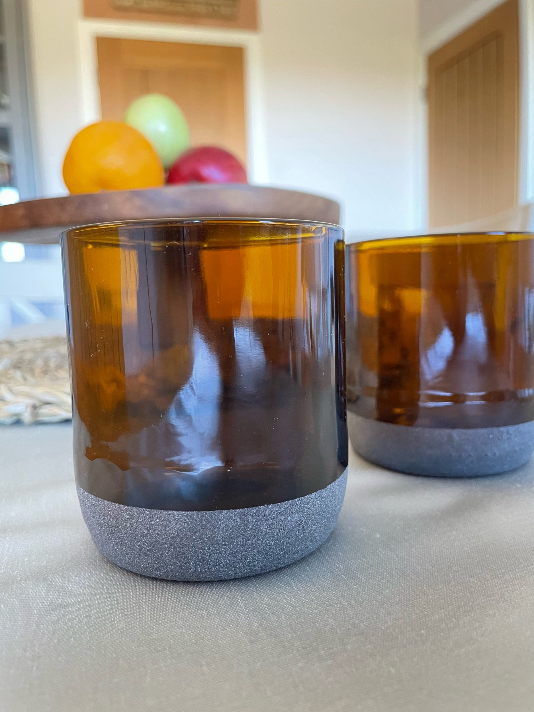 Upcycled Brown Drinks Glasses (Pair)