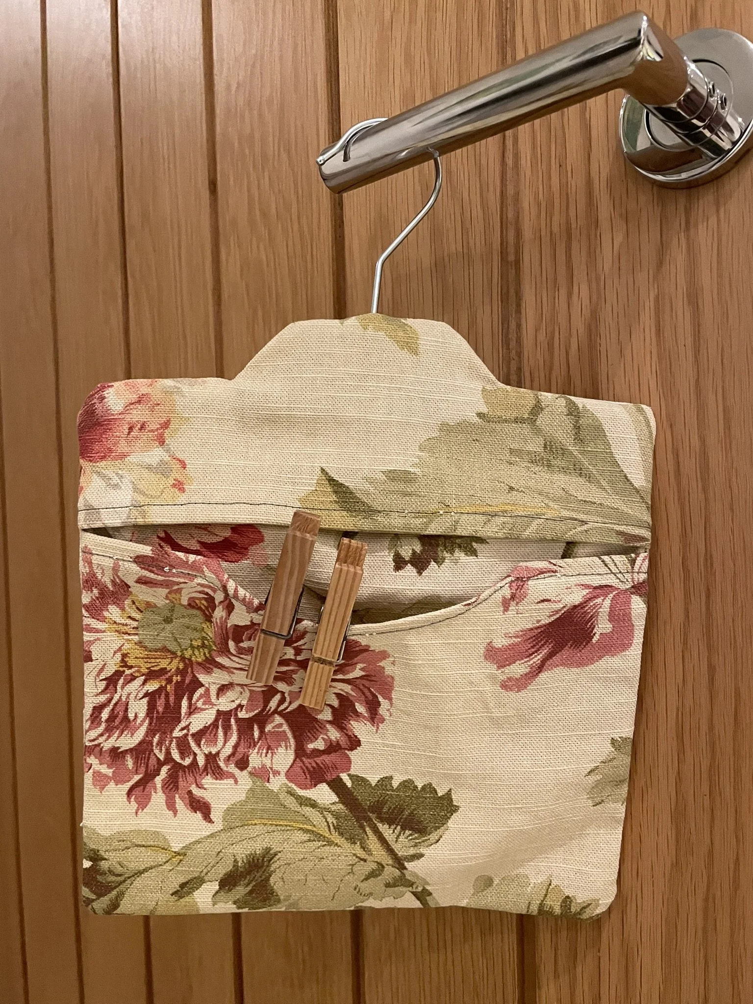 Vintage Style 'Dusky Flowers' Peg Bag
