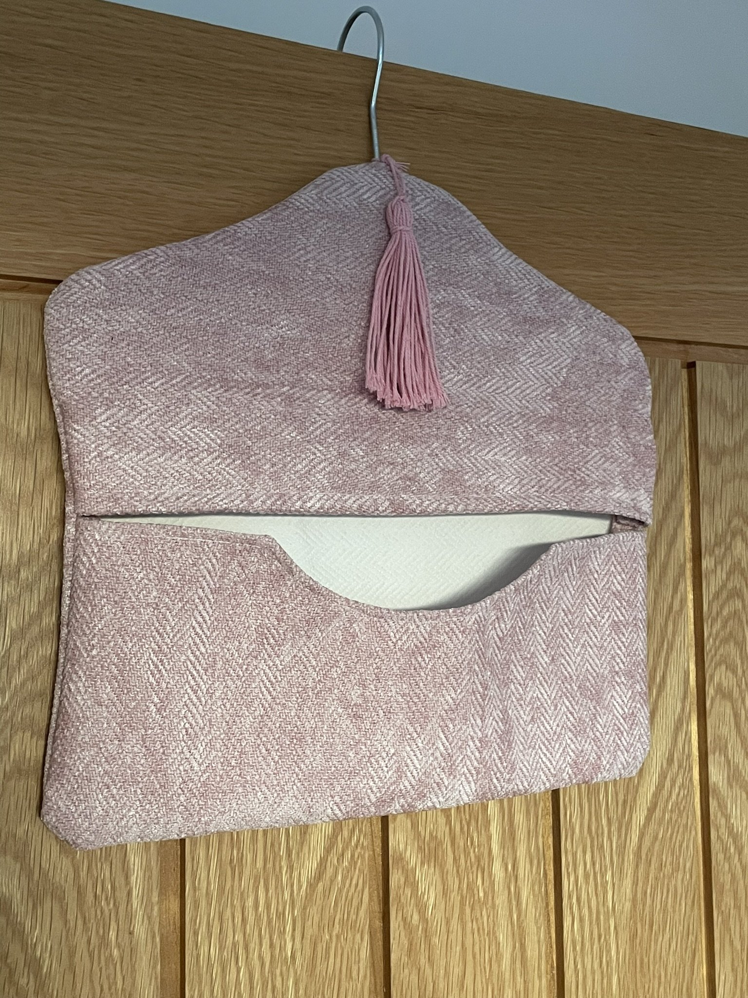 Vintage Style 'Pink Tassel' Peg Bag