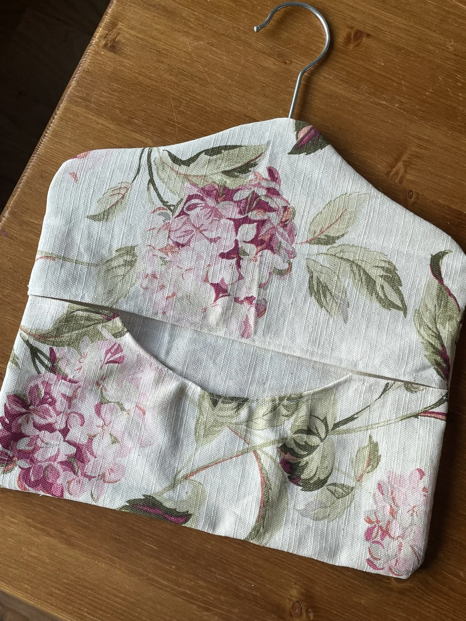 Vintage Style 'Pink Hydrangeas' Peg Bag