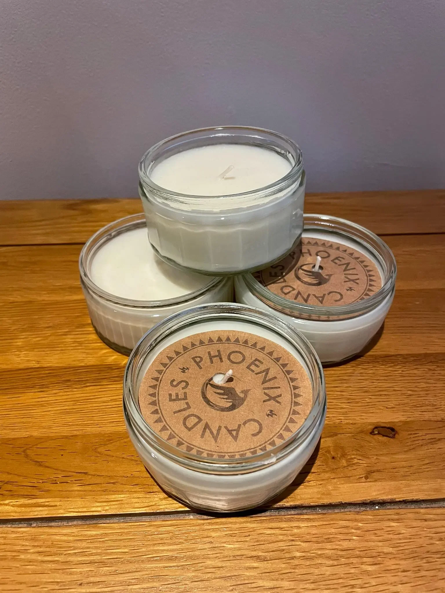 Hand Poured Soy Candle in Upcycled Glass Pot