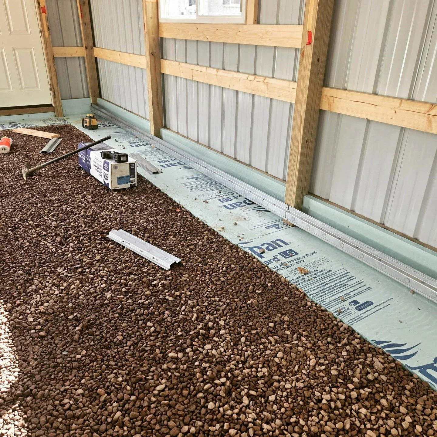 Garage flooring with insulation #garage ##qualitymasonryNEPA #concrete #insulation #polebarn