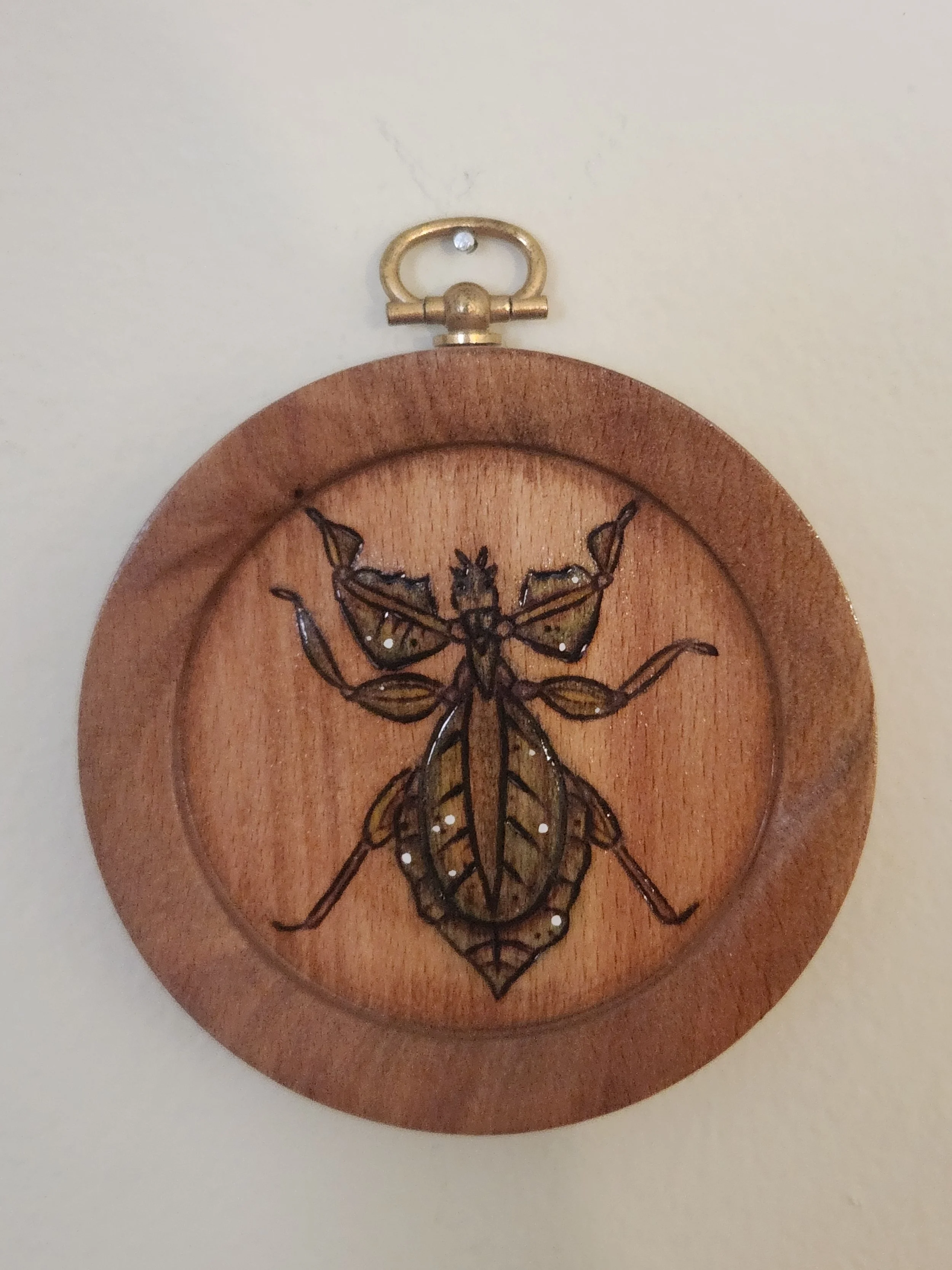 Leaf Bug Woodburning