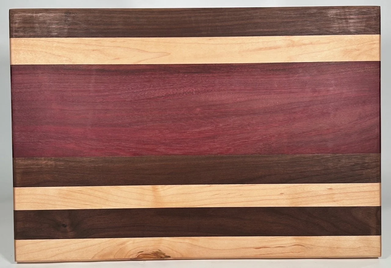 12" X 17.75" Striped Large Cutting Board made of Cherry