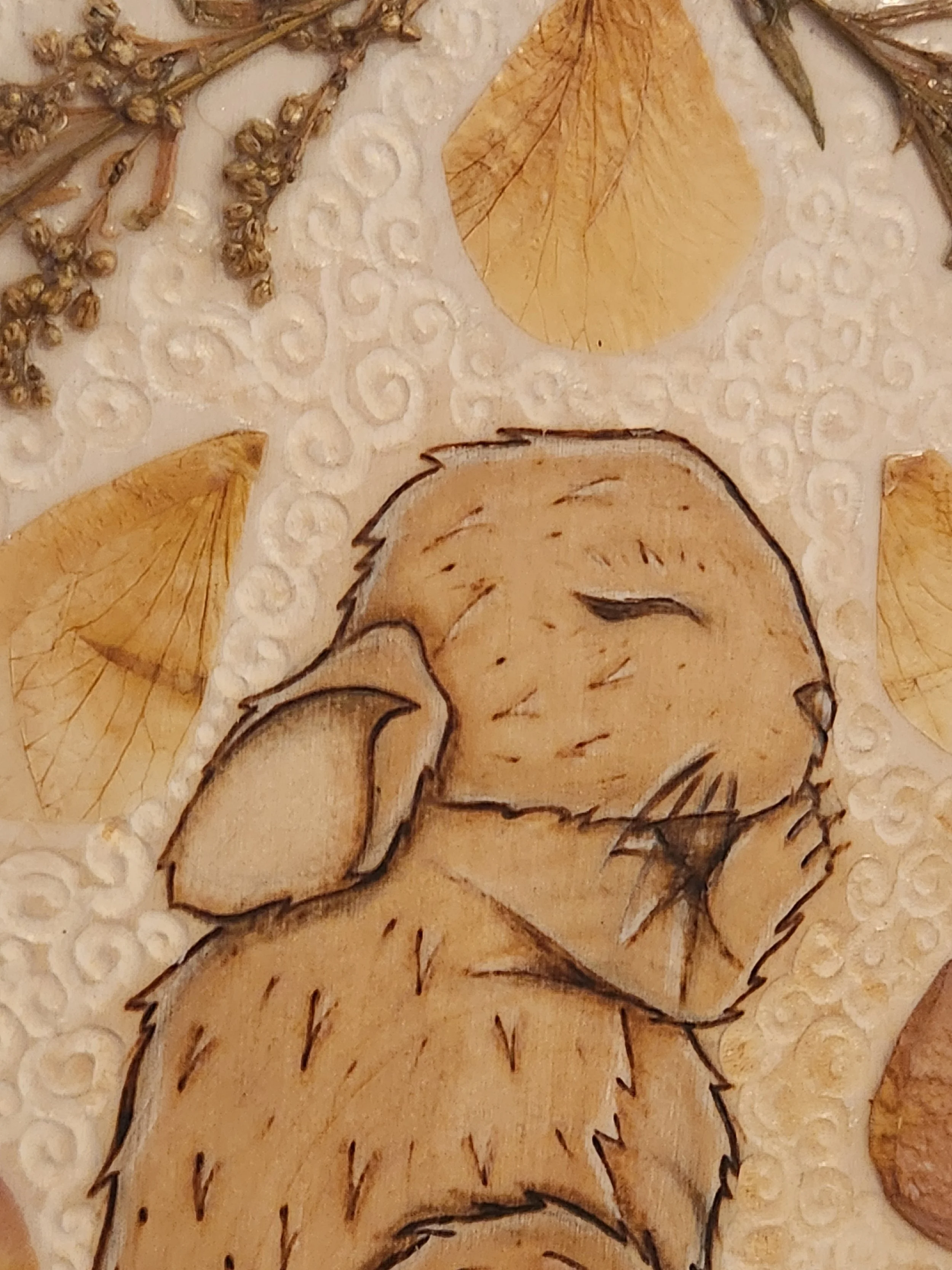 Sleeping Rabbit Woodburning