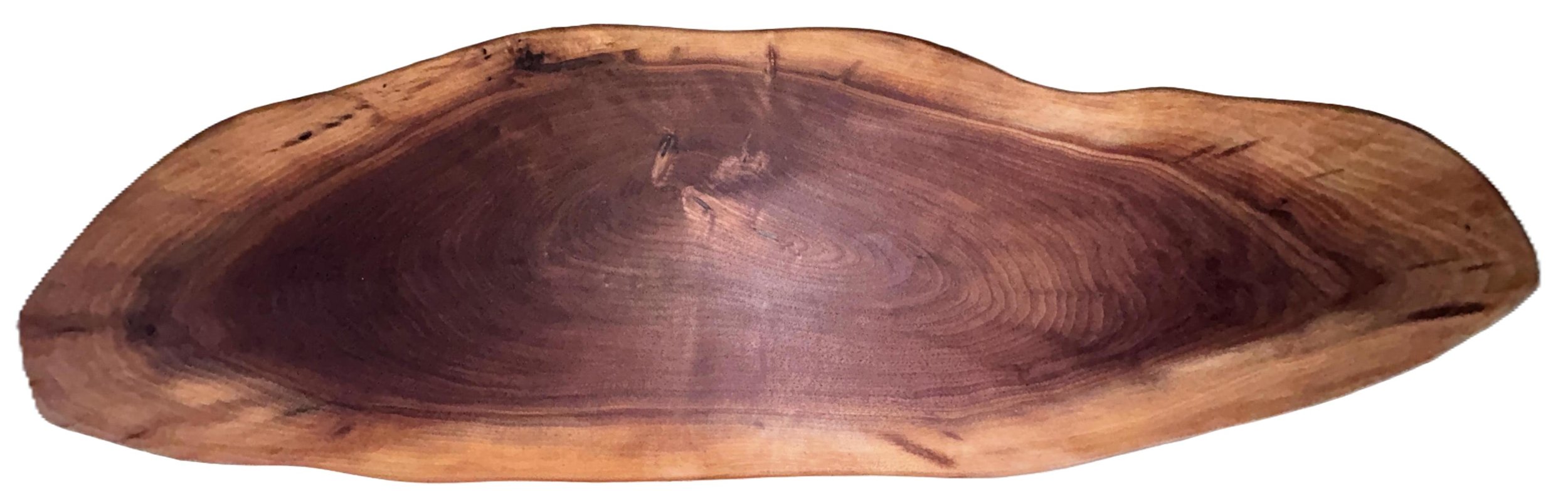 36" X 11" Center Cut Black Walnut Serving Tray with Texas .75" Support Feet