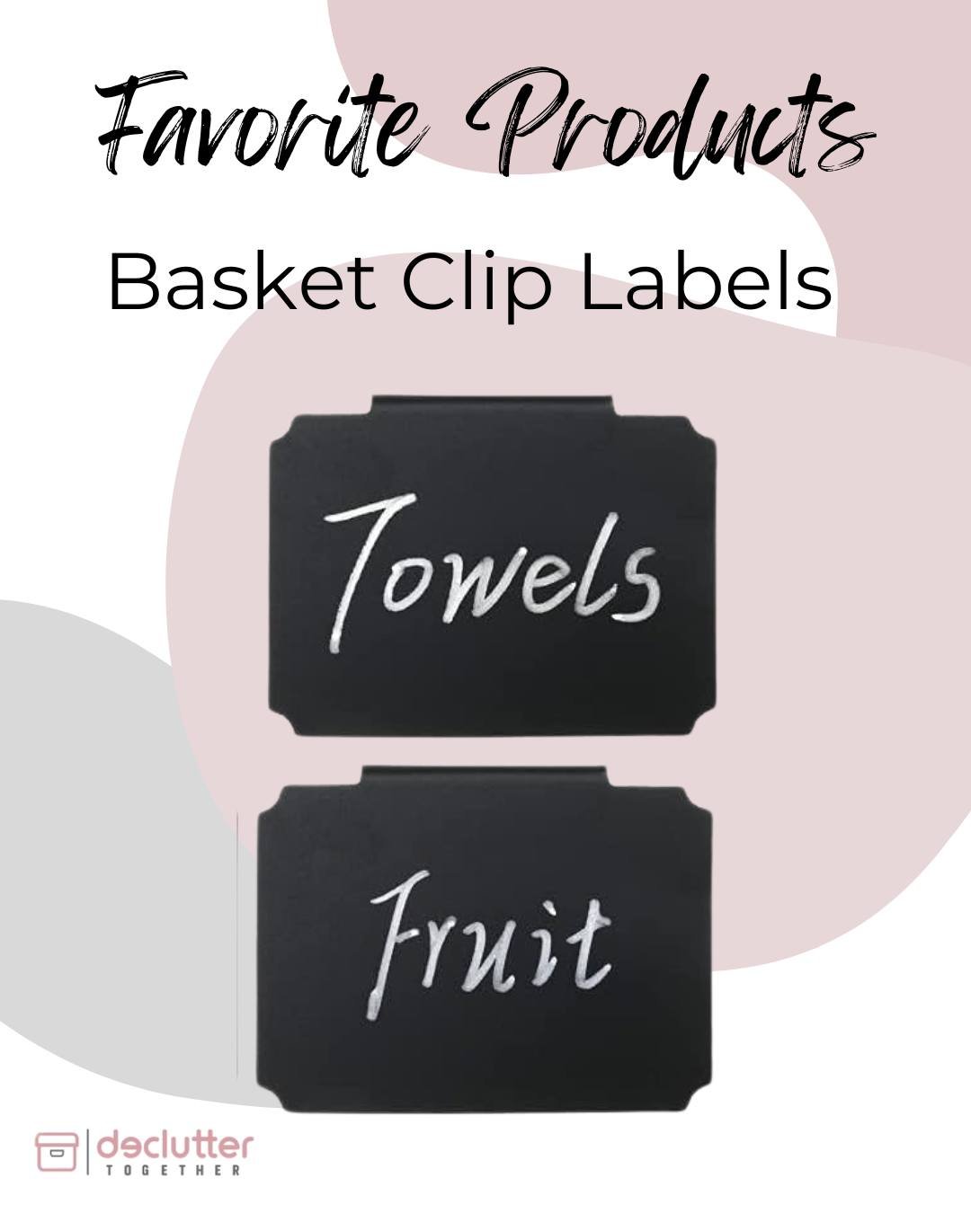 🧡💛FAVORITE PRODUCT 💚💙💜 

One small organizing tool that makes a big difference?
Basket clip labels 🏷️✨

They&rsquo;re especially helpful if you use non-plastic bins &mdash; like cloth, wicker, or woven baskets 🧺
Sticker labels often don&rsquo;