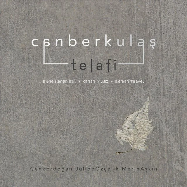 Cover page of a magazine or book with gray textured background, torn leaf, and text in Turkish including the title 'Çınberkulaş' and names of contributors.