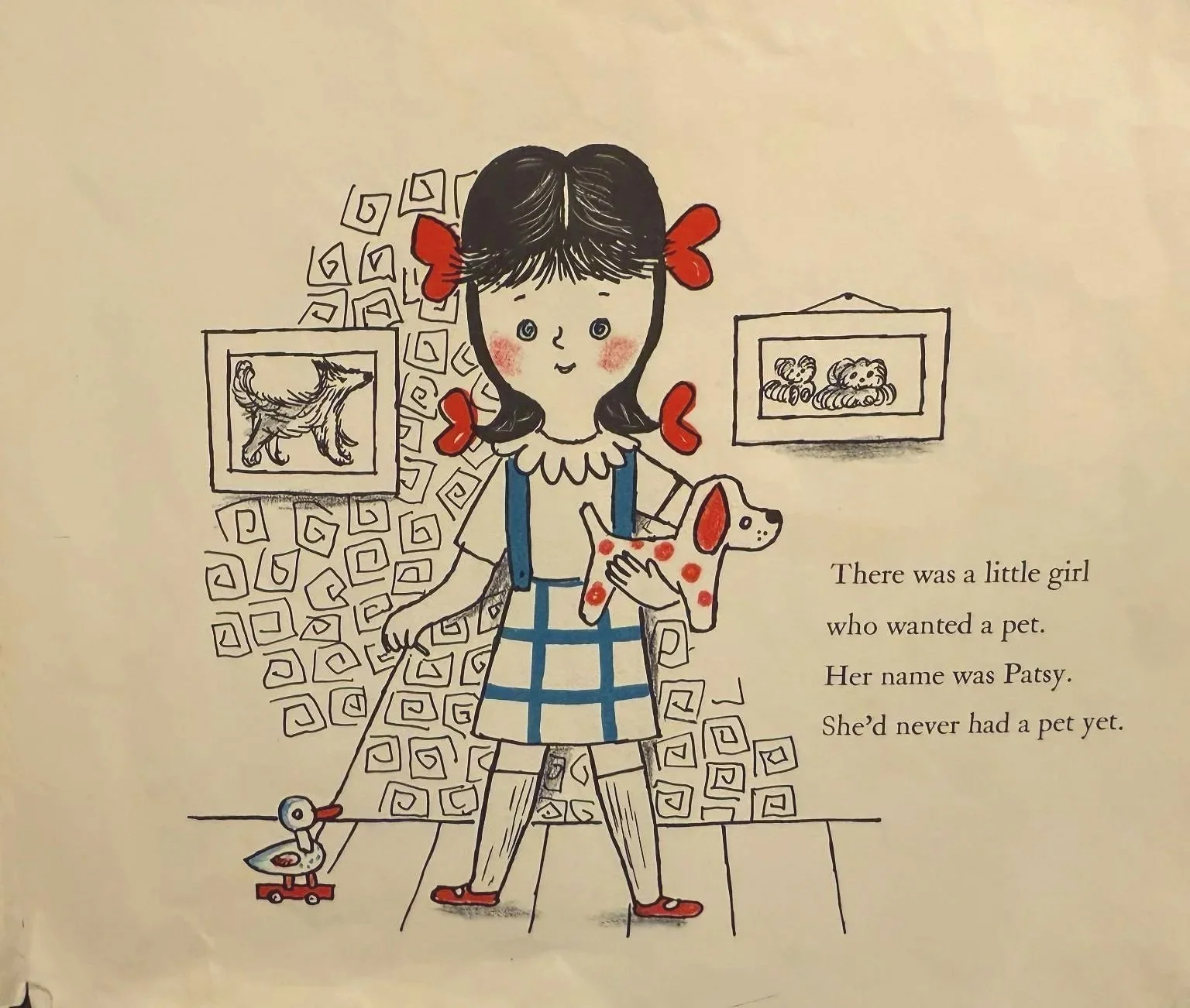 Patsy's Pet, an incredibly formative children's book that was my mother’s, ultimately fed into my love of Red & Blue. A cherished  family heirloom . 