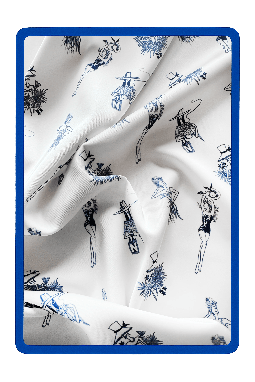 Isla Bonita Navy Pocket Square