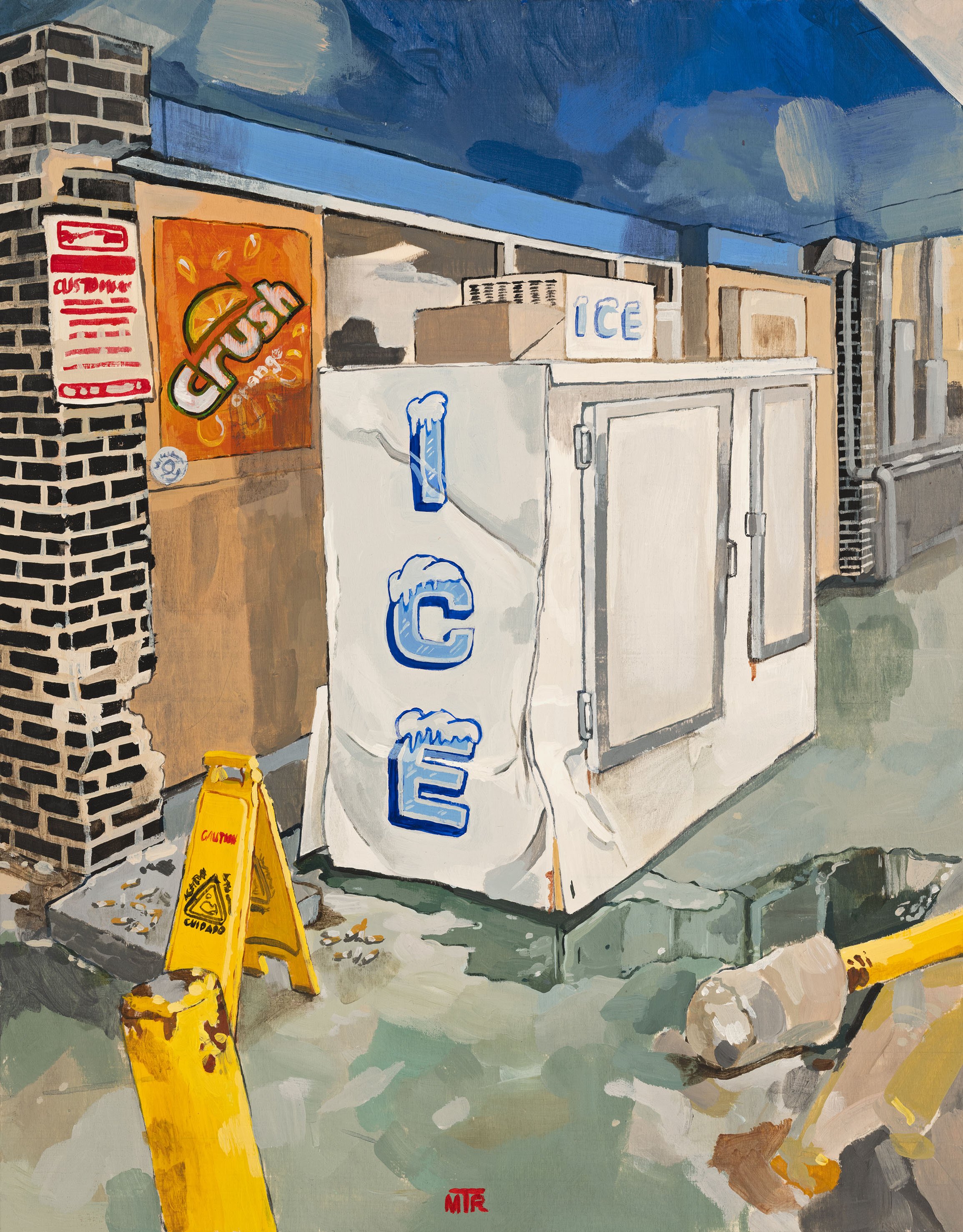 The Ice Machine | Acrylic on Wood | 11 × 14”  (36 x 28cm) | 2026 |
