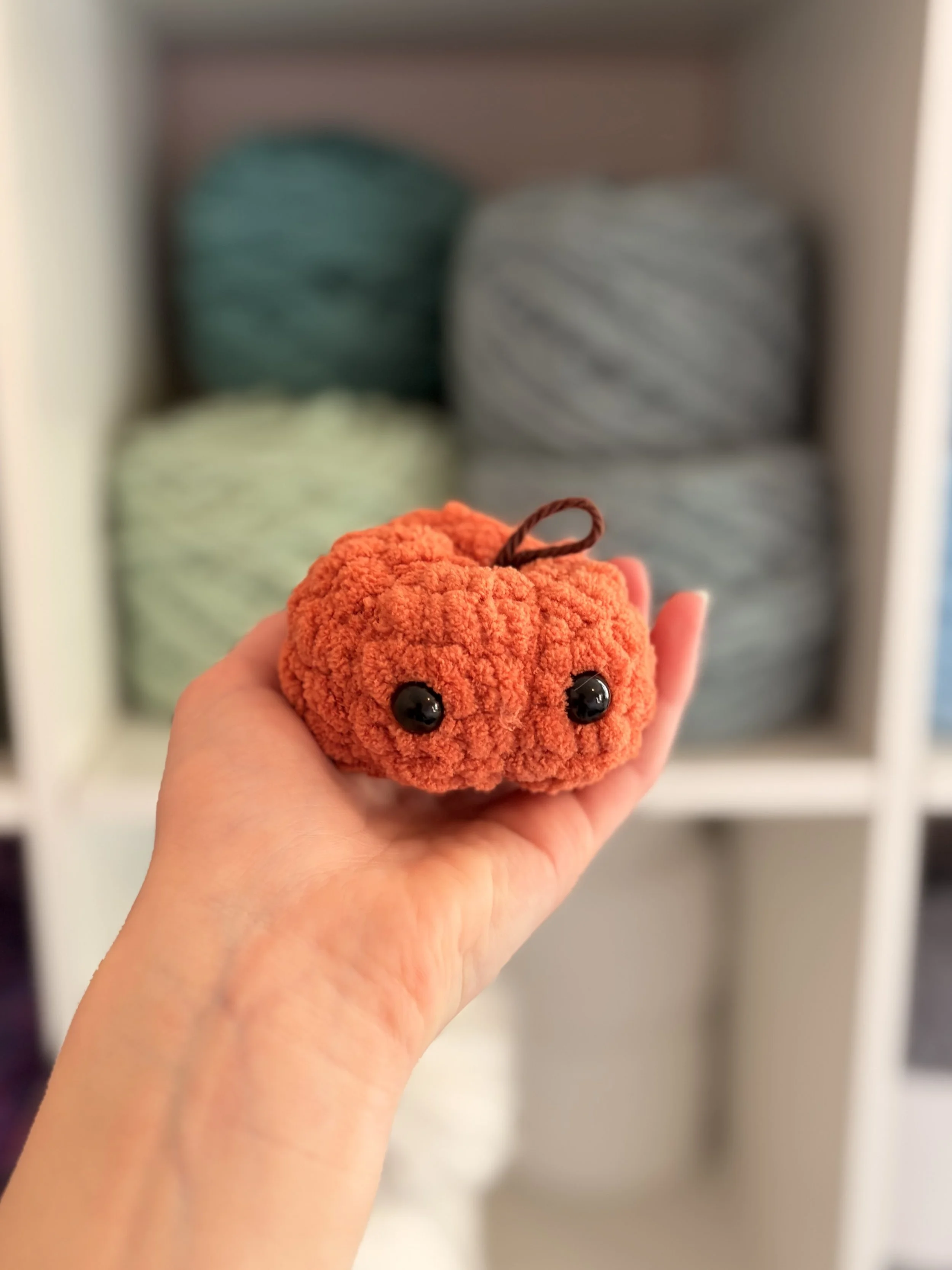 Mini Orange Pumpkin With Eyes