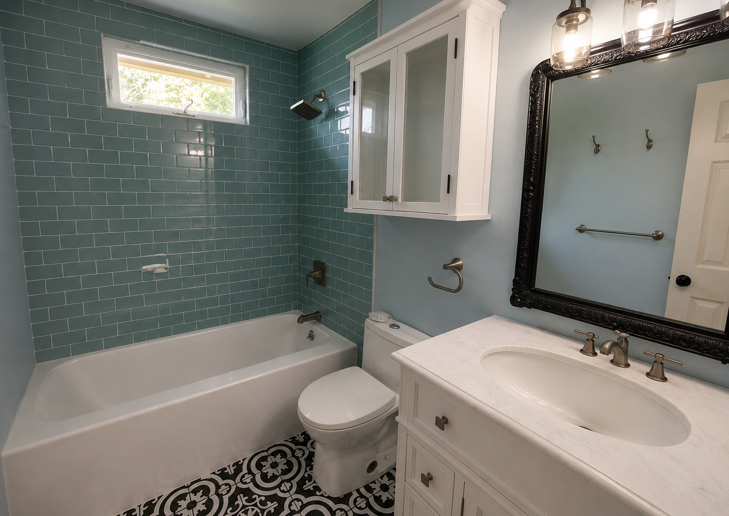 Aqua Bathroom Remodel
