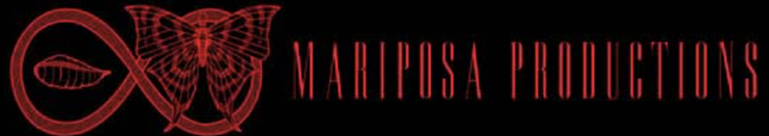 MARITUSA PRODUCTIONS logo with a red butterfly and fish design on a black background
