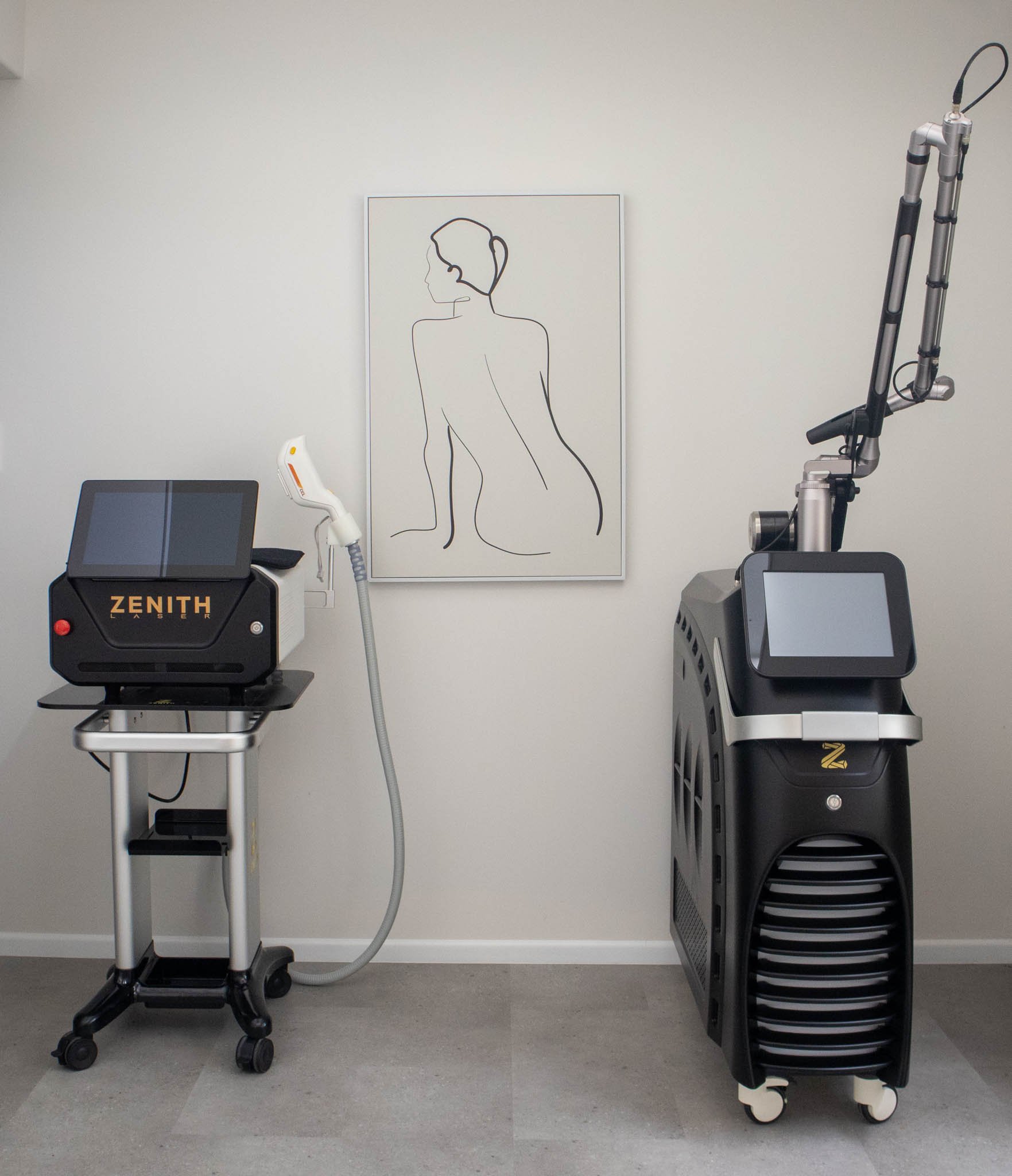 Medical-grade laser machines used for tattoo removal and IPL treatments in Cambridge NZ