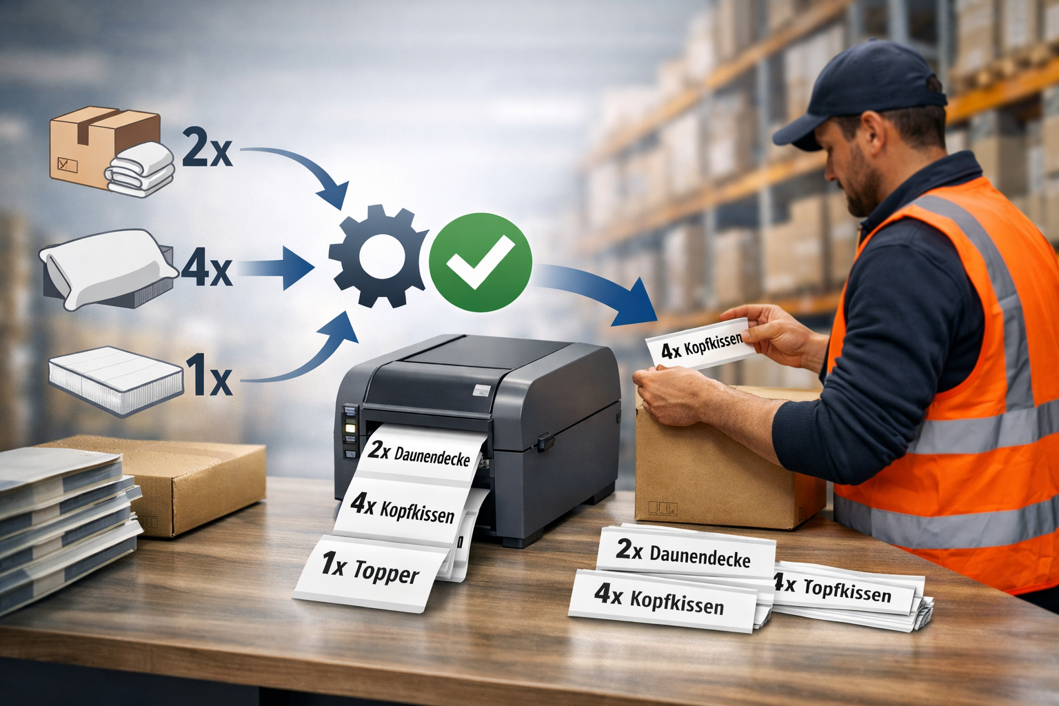 Automatischer Etikettendruck nach Bestellmenge in JTL-Wawi