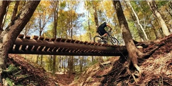 Modern wooden building with large glass window in a mountainous landscape, with a person visible inside.