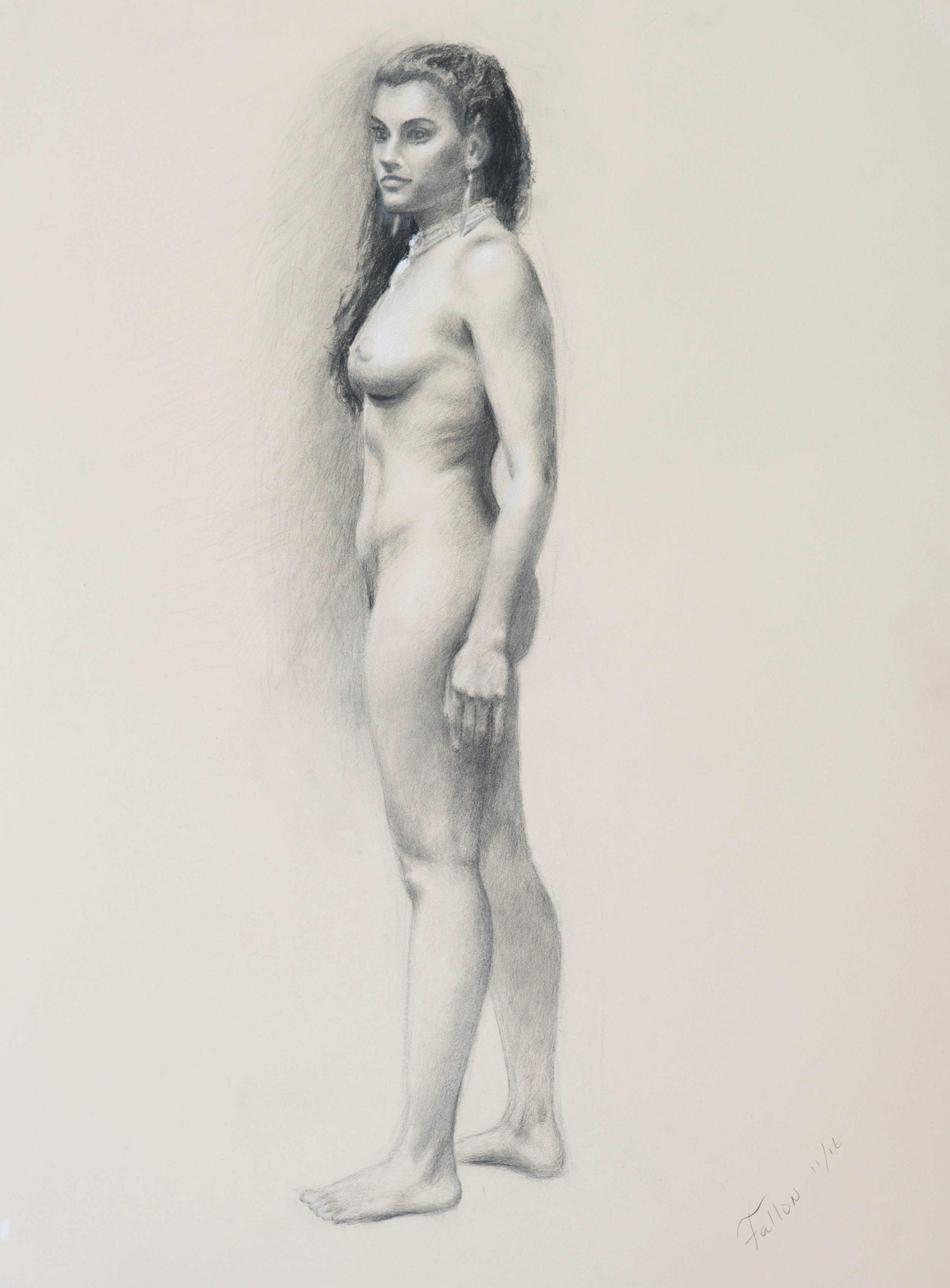 'Model #1' 14"x18" Graphite on Paper