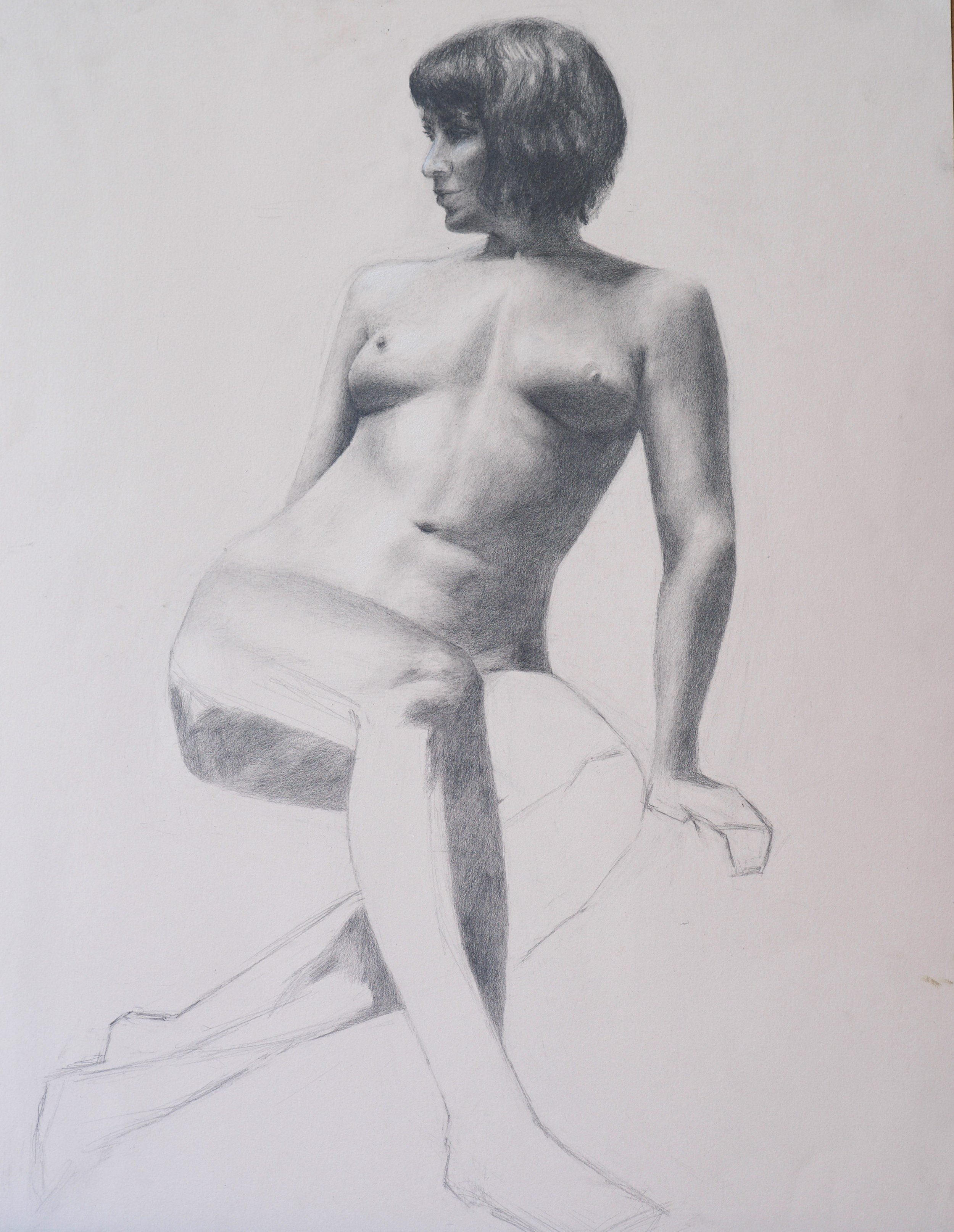 'Model #3' 14"x18" Graphite on Paper