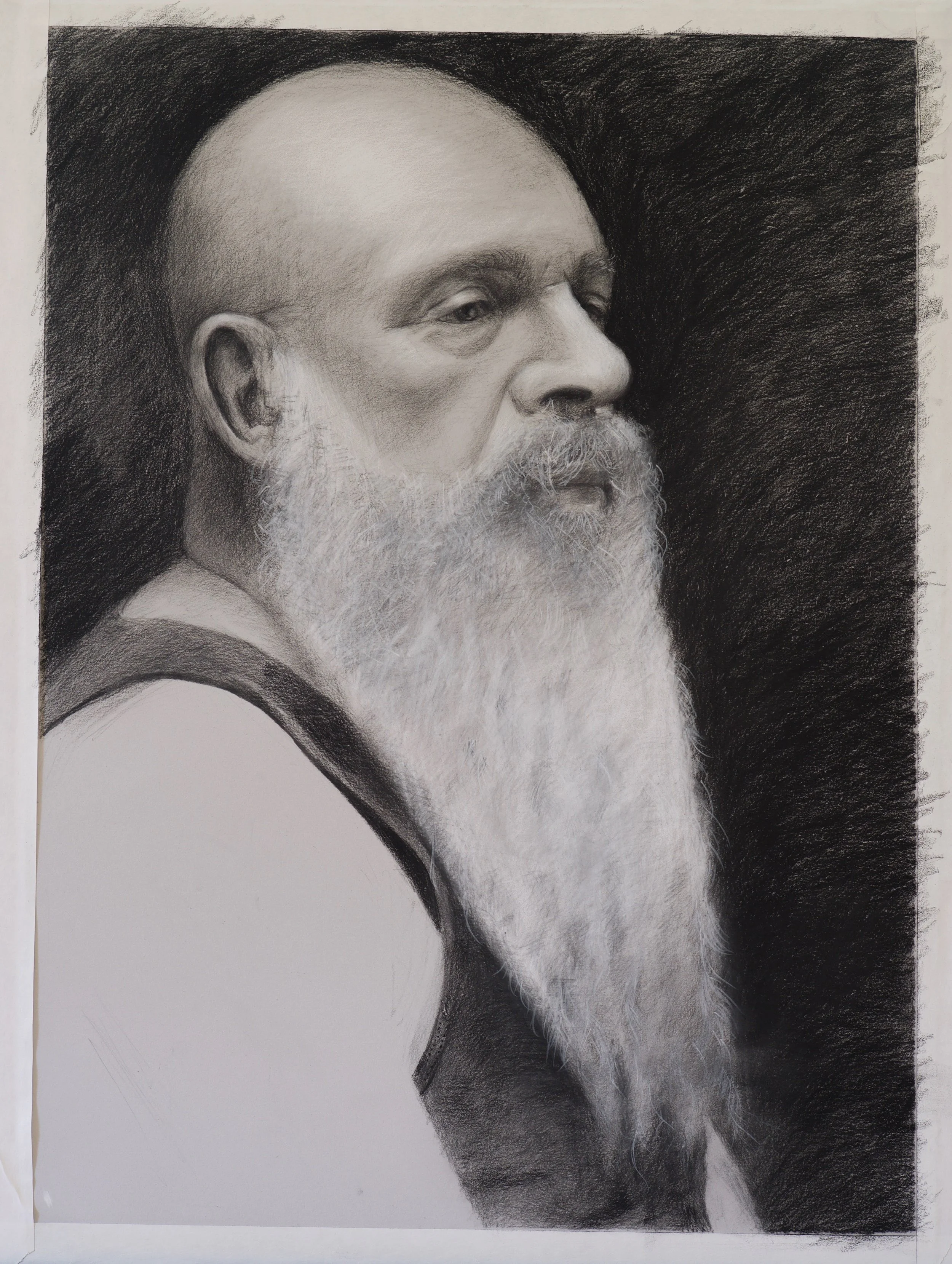 'Model #4' 14"x18" Charcoal on Paper