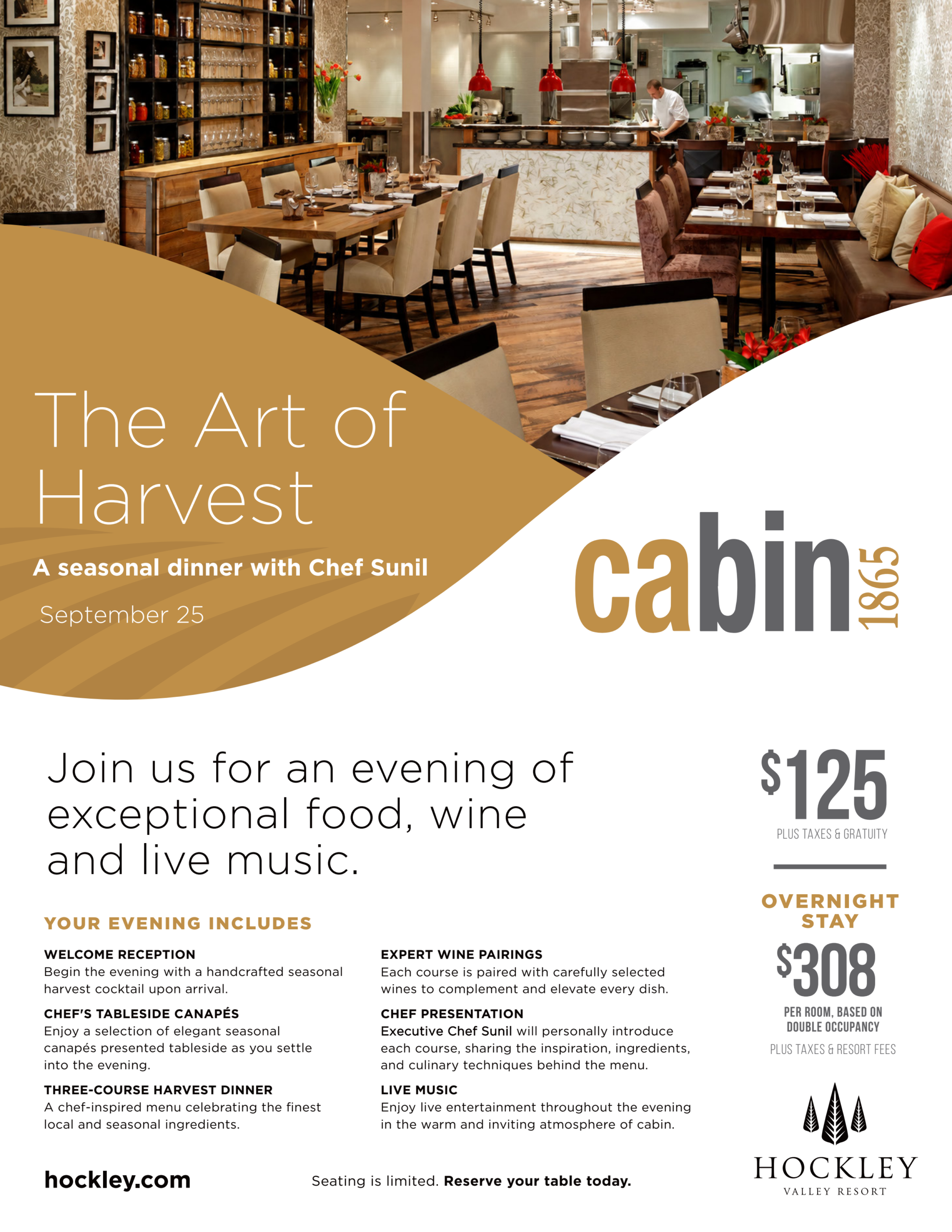 Harvest Dinner Hockley Valley Resort 