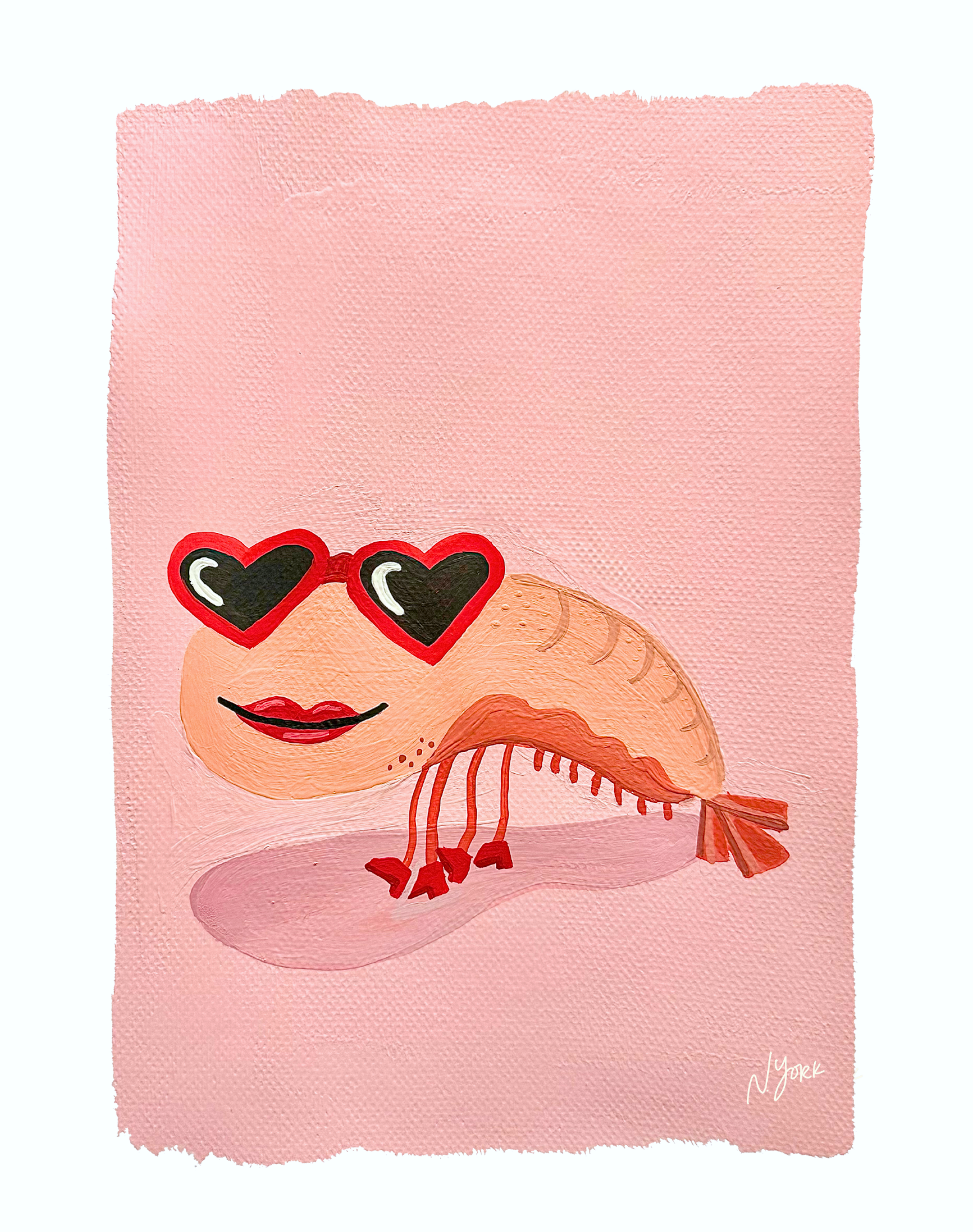 Girly Shrimp Print 11 x 14