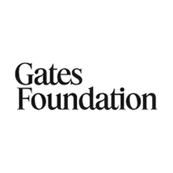 Gates Foundation logo with text in black on a white background