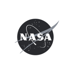 NASA logo with the text 'NASA' and a swoosh through it.