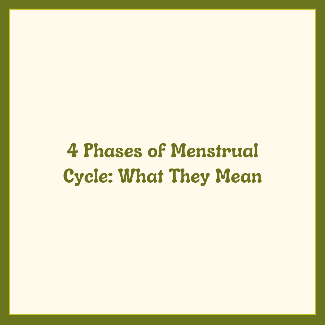4 Phases of the Menstrual Cycle: What They Mean
